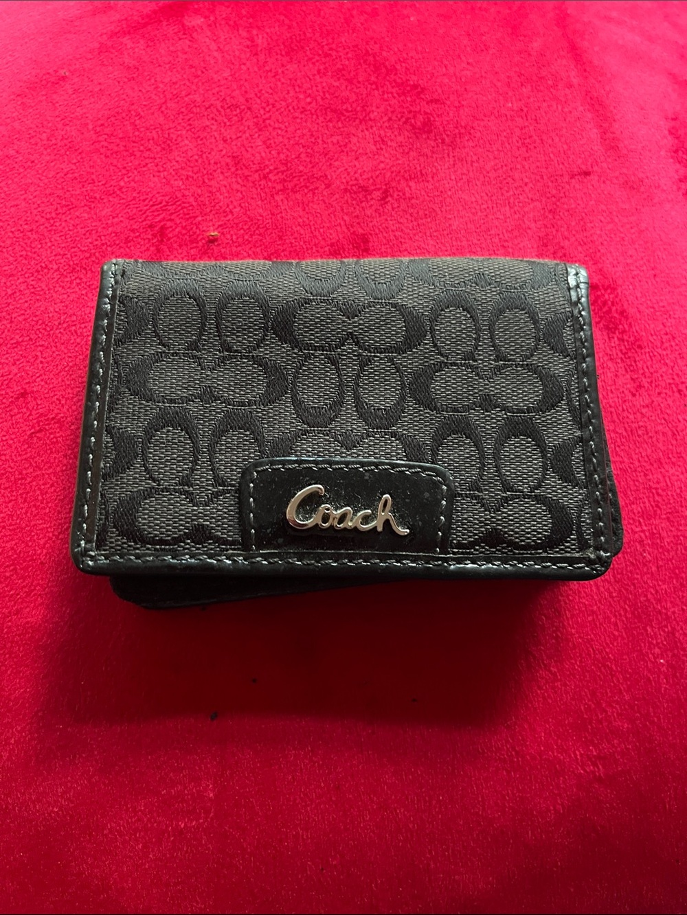 Coach Signature Jacquard Card Case